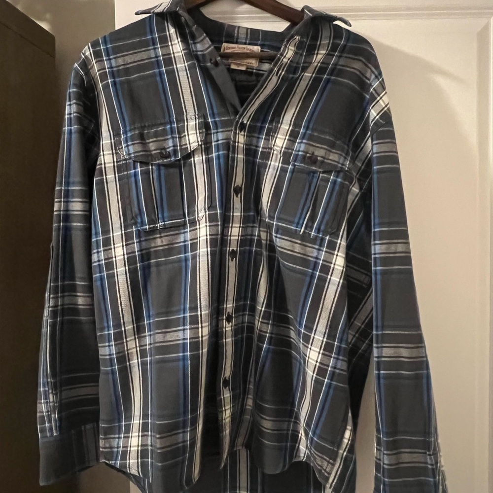 Filson Blue Plaid Button-Up Shirt